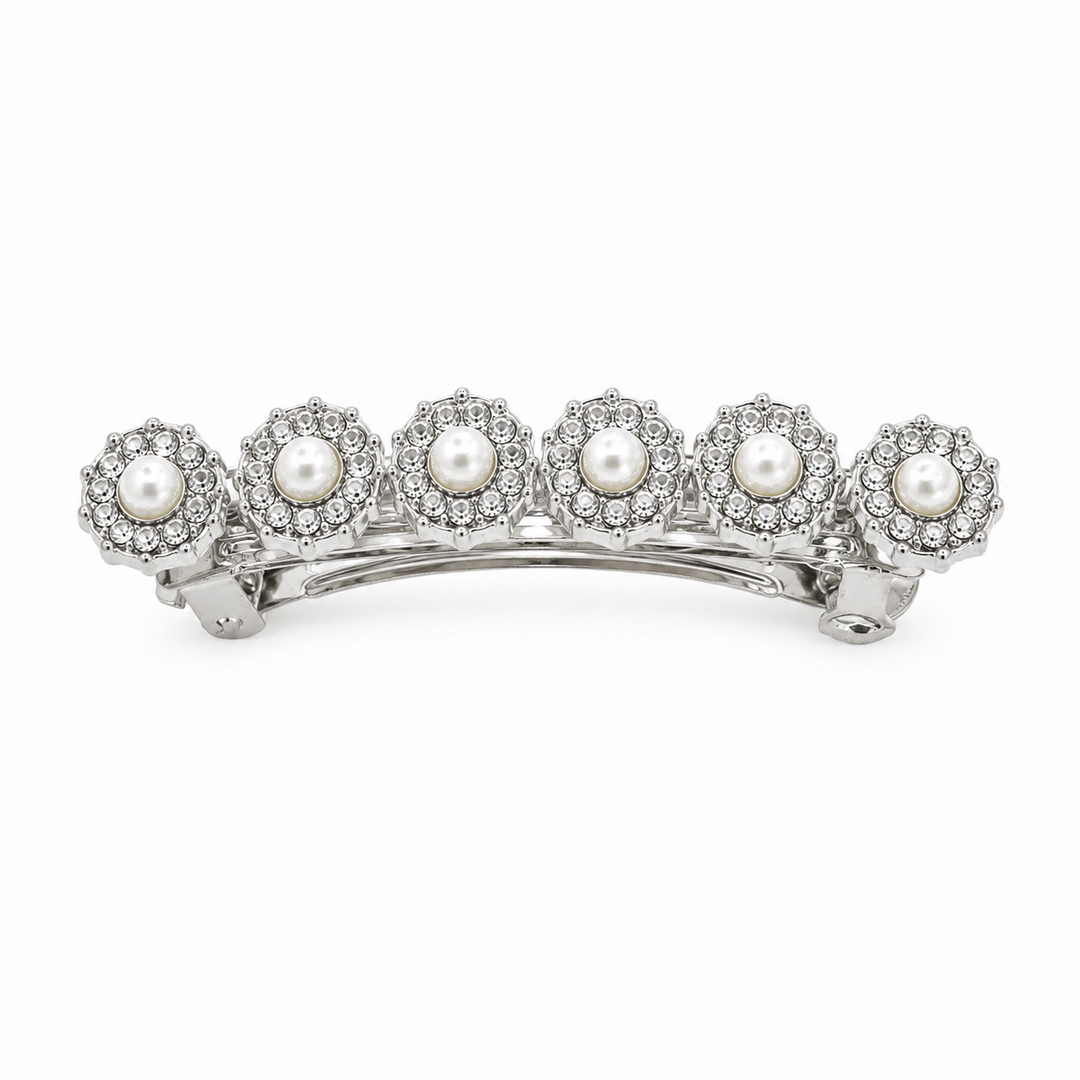WS The Met Crystal & Pearl Barette - Hero