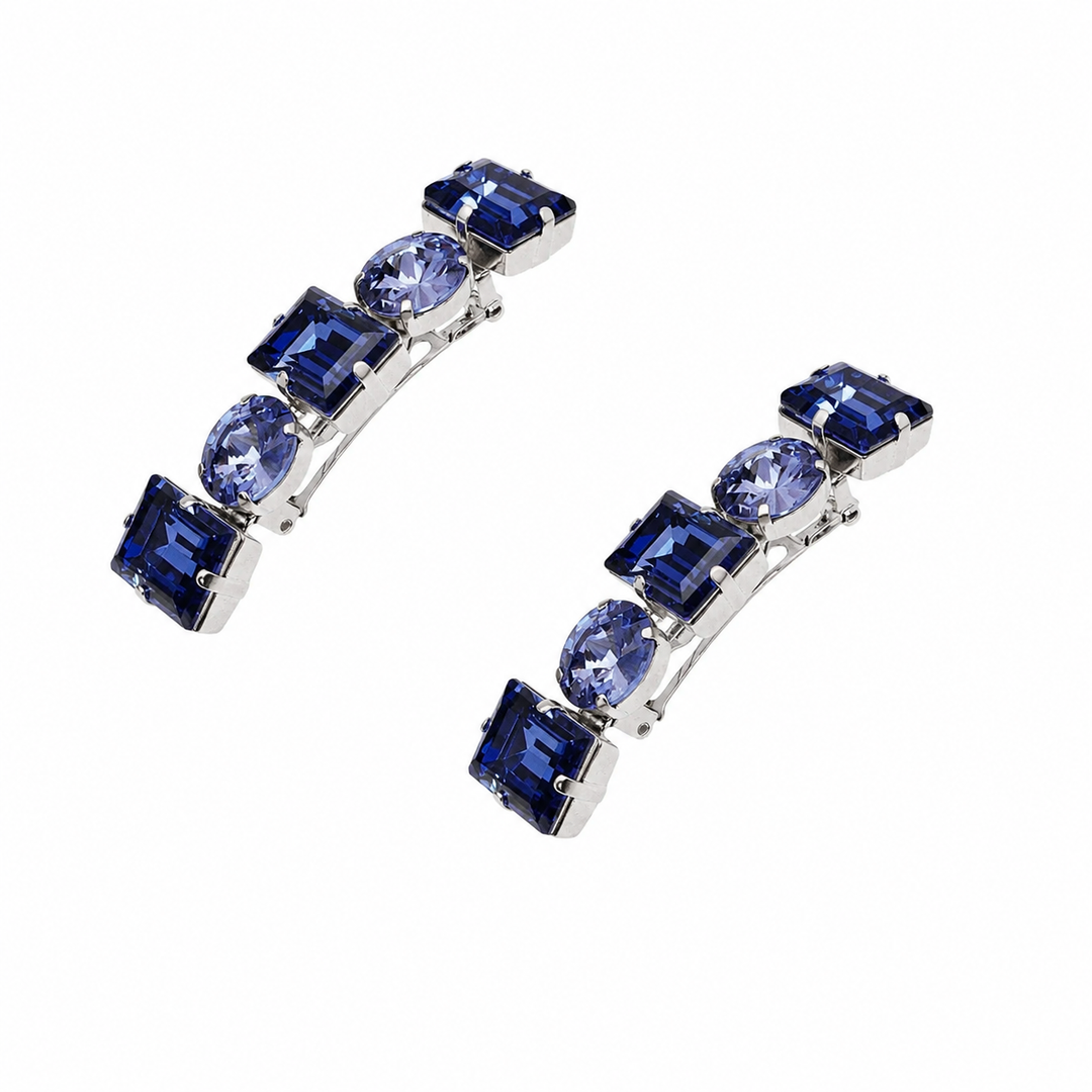 WS The Parisienne Barette - Navy Crystals