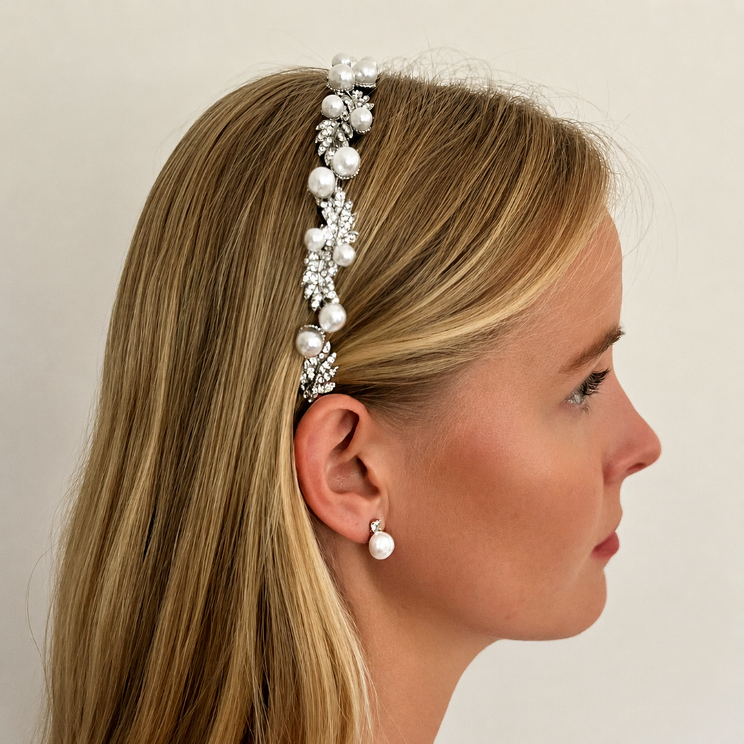 The Philly Crystal & Pearl Vine Crown - Image 1