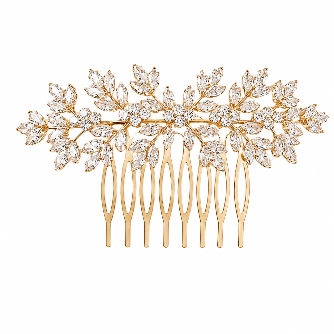 WS the Tiffany Zircon Haircomb - Gold - Hero
