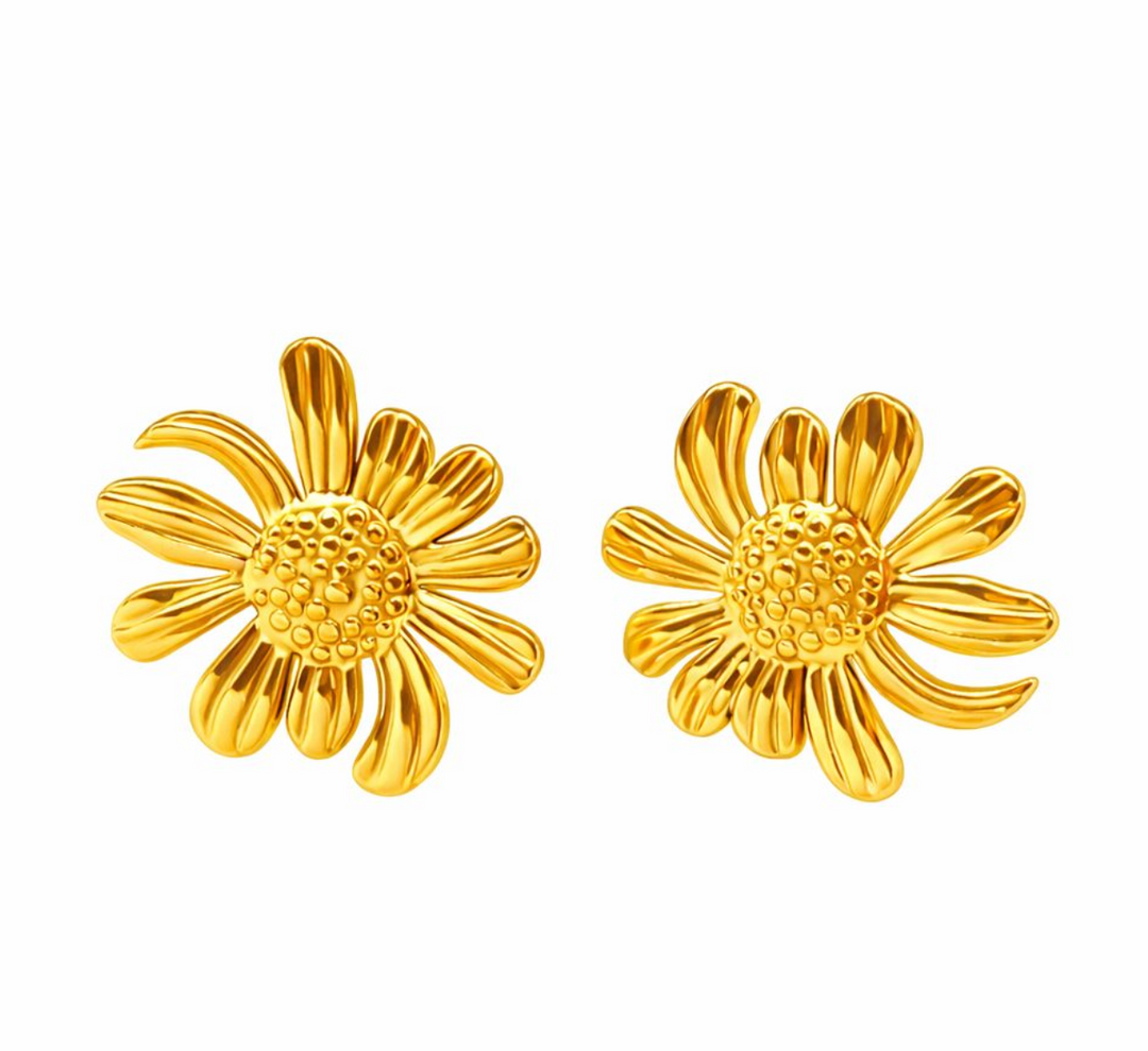WS Tournesol Earrings - Gold - Hero