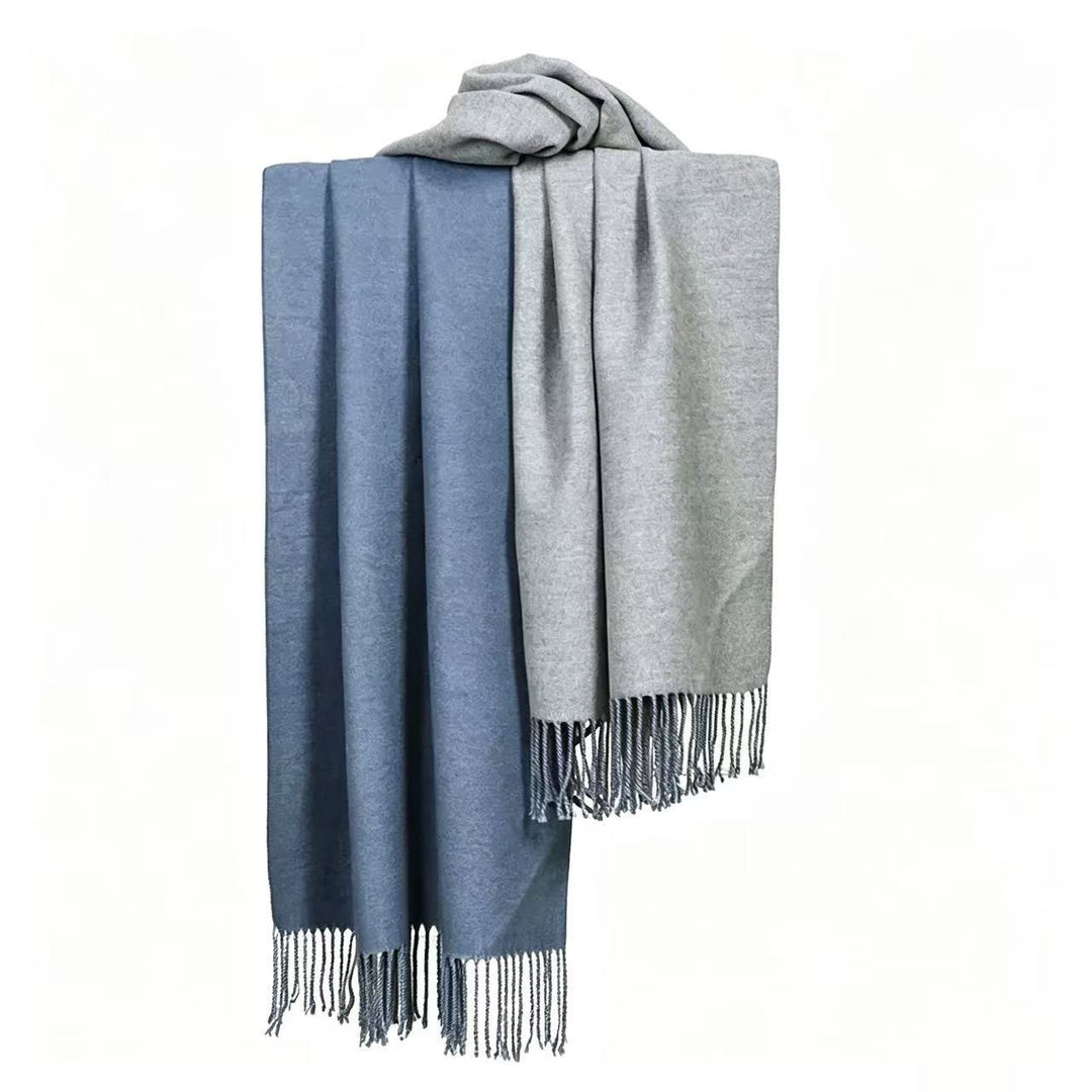 WS Two Tone Scarf - Blue and Grey - Hero