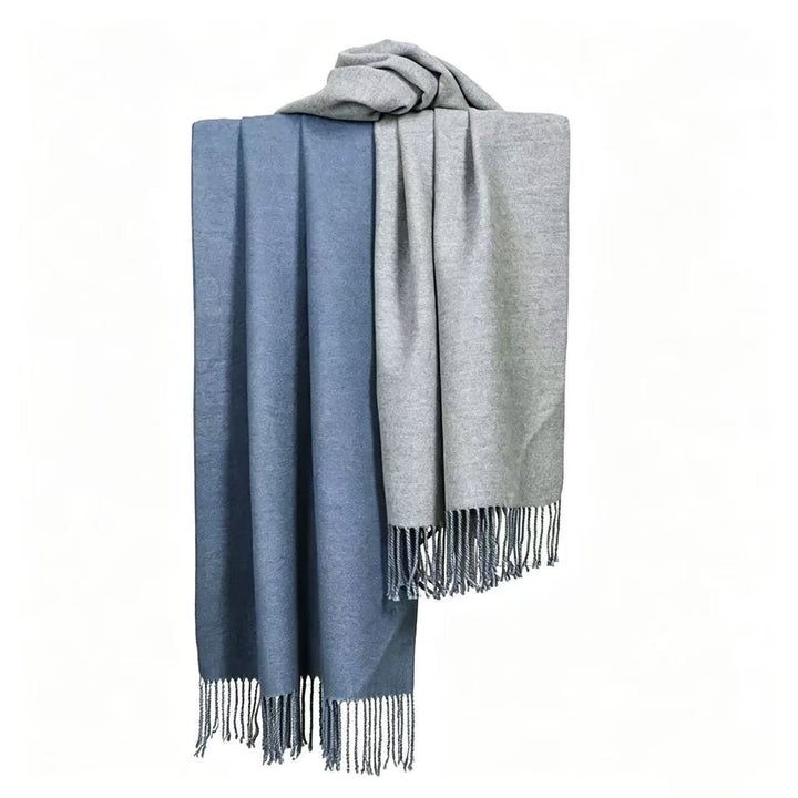 WS Two Tone Scarf - Blue and Grey - Hero