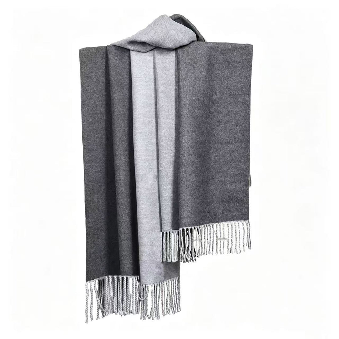 WS Two Tone Scarf - MidGrey and Grey - Hero