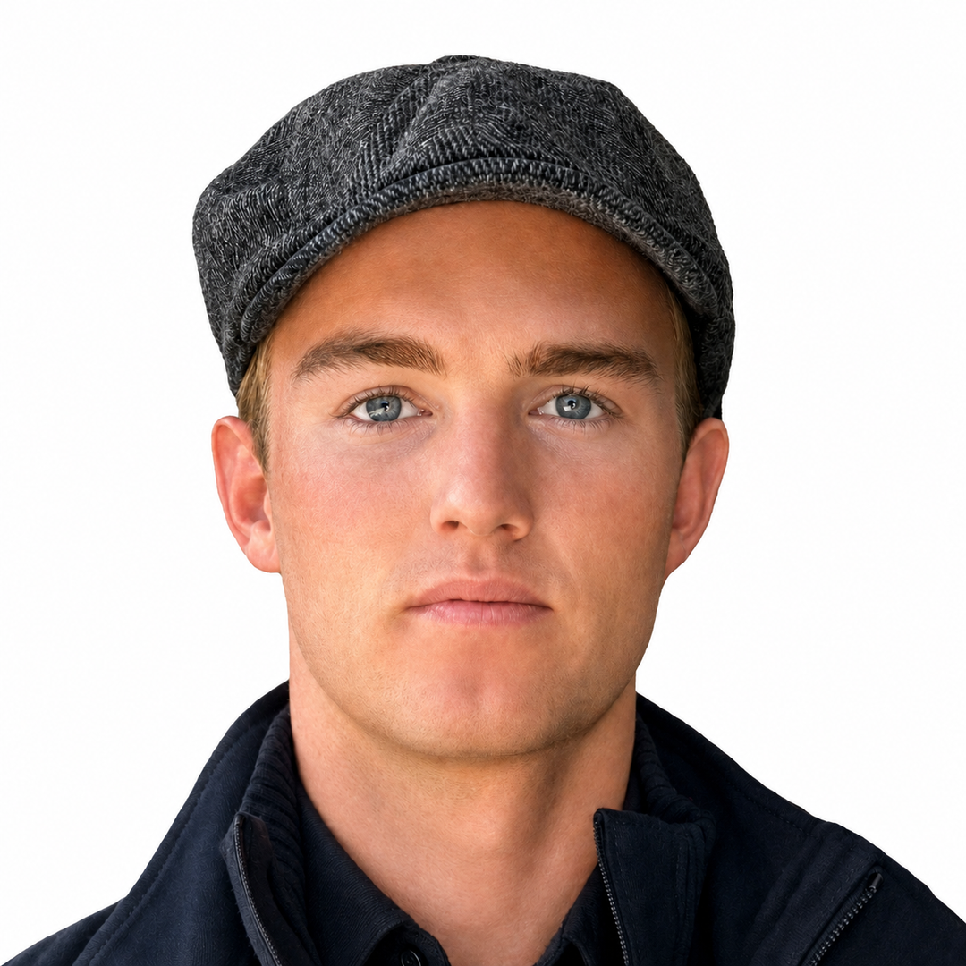 WS Unisex Newsboy Cap - Herringbone - Image 1