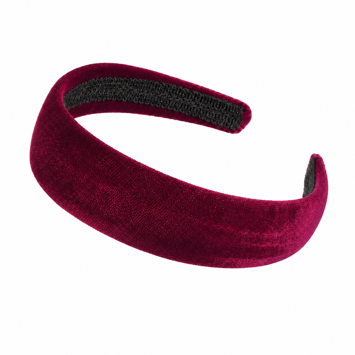 WS Velvet Headband 3cm - Wine - Hero