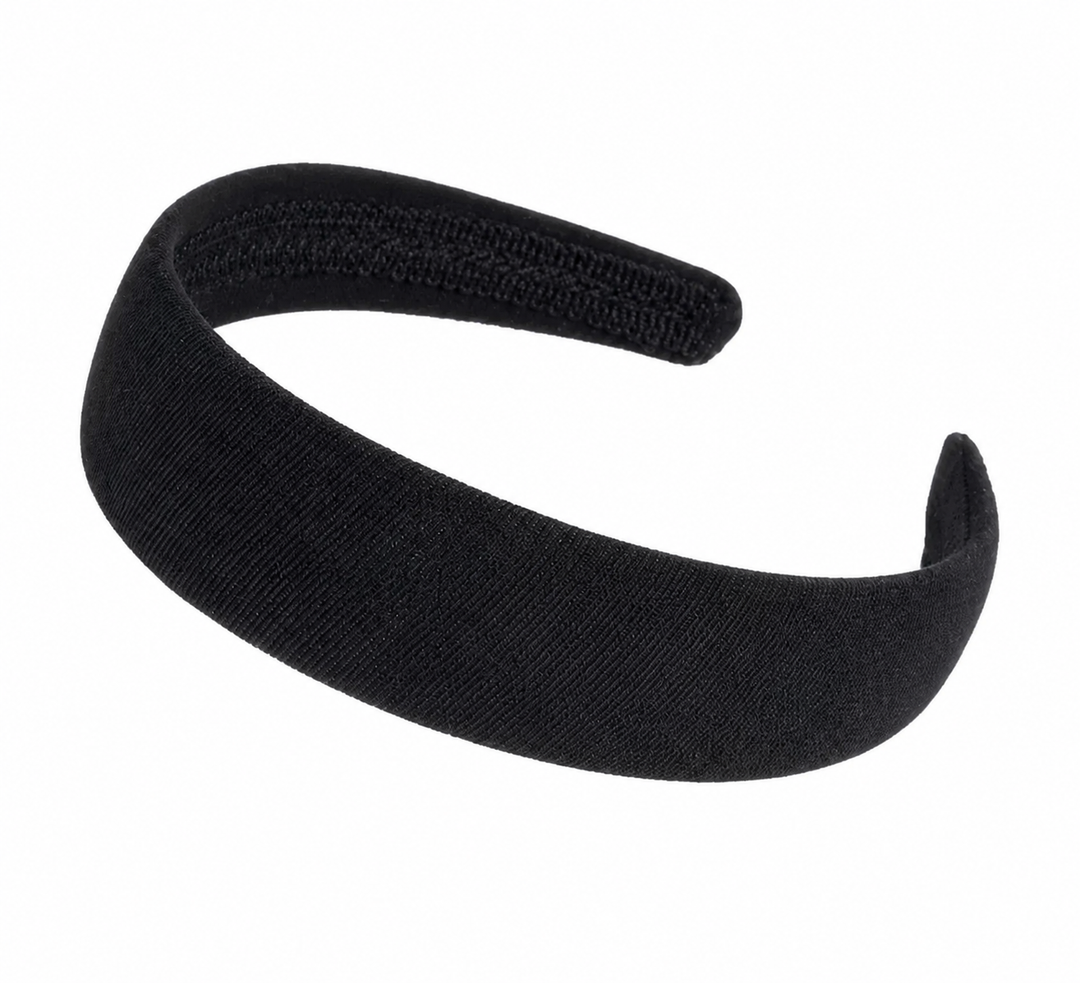 WS Velvet Headband 3cm - Black - Hero