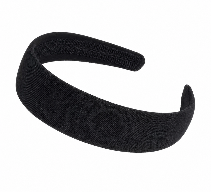 WS Velvet Headband 3cm - Black - Hero