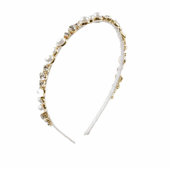 WS Verity Pearl & Crystal Headband - White - Hero