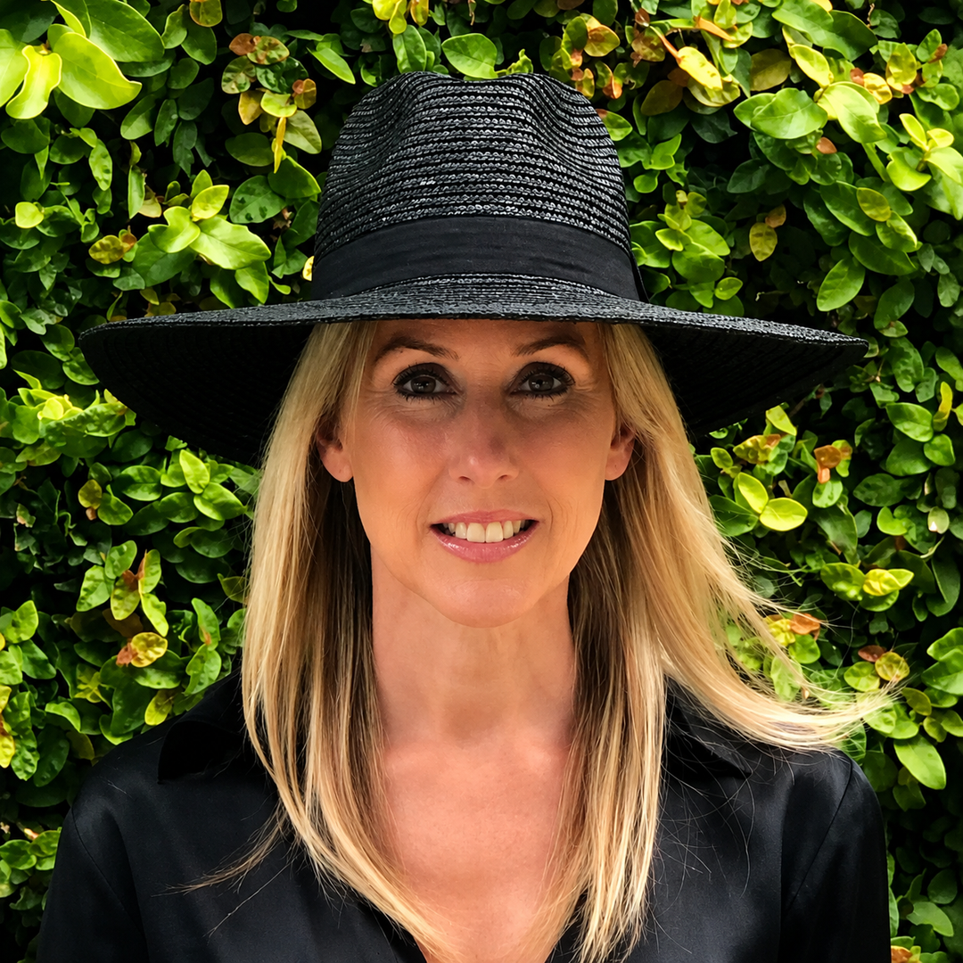 WS Straw Panama Ultrawide Brim - Black Straw - Image 1