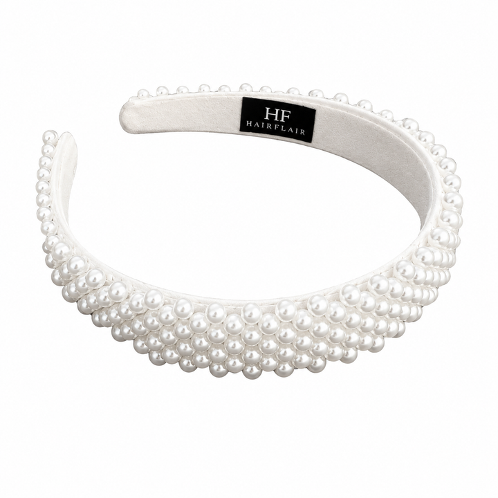 WS White Duchess Headband - Pearl - Hero
