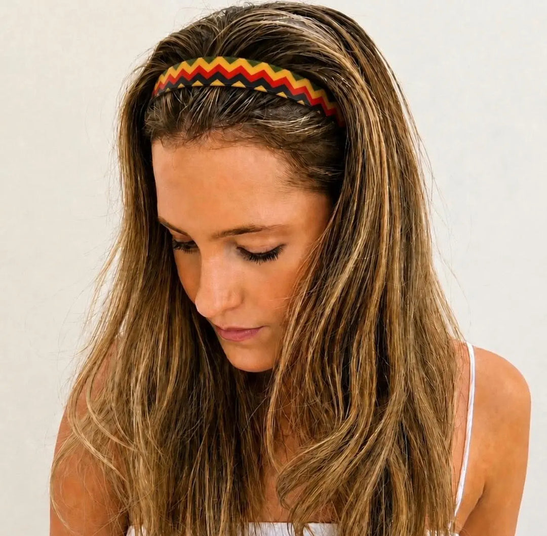 Cellulose Acetate Headband 2.5cm Zigzag Summer