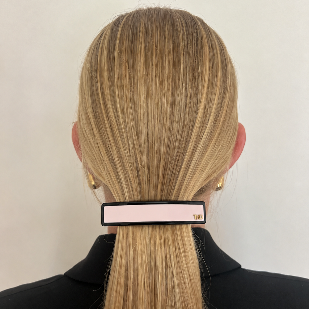 WS Acetate Barette Two Tone - Chanel Pink - Image 1