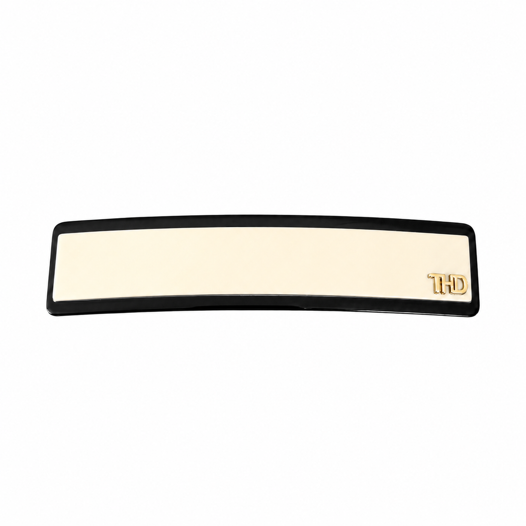 WS Acetate Barette Two Tone - Ivory - Hero