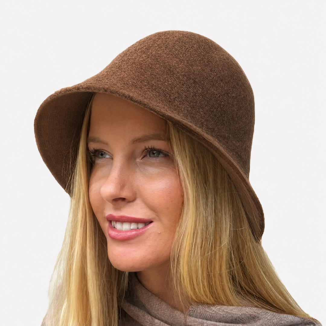 WS Boston Wool Cloche Hat - Brown - Image 1