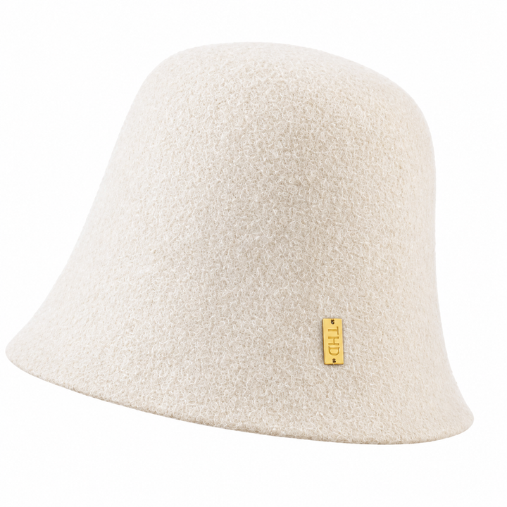 WS Boston Wool Cloche Hat - Off- White - Hero