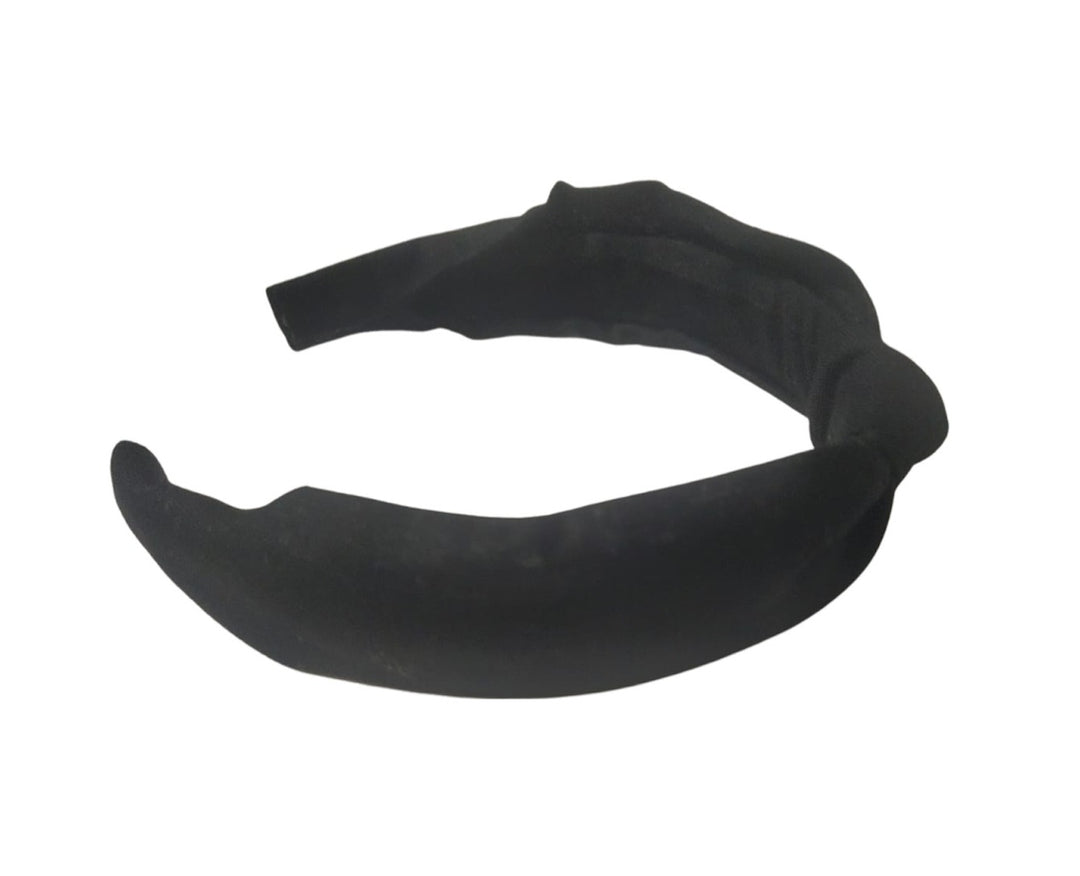 Headband- Linen Structured headband in Jet Black