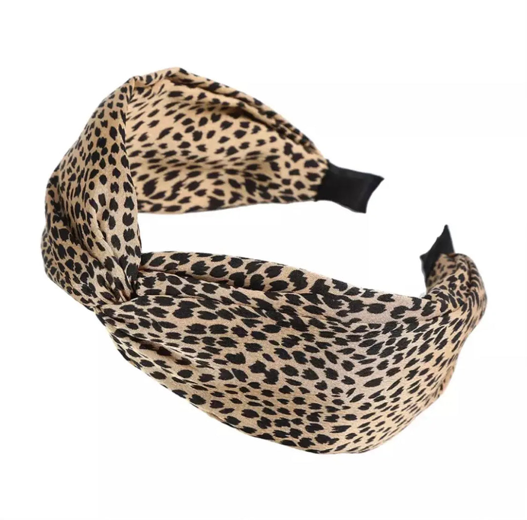 WS Headband Leopard Twist – Camel 754523536293