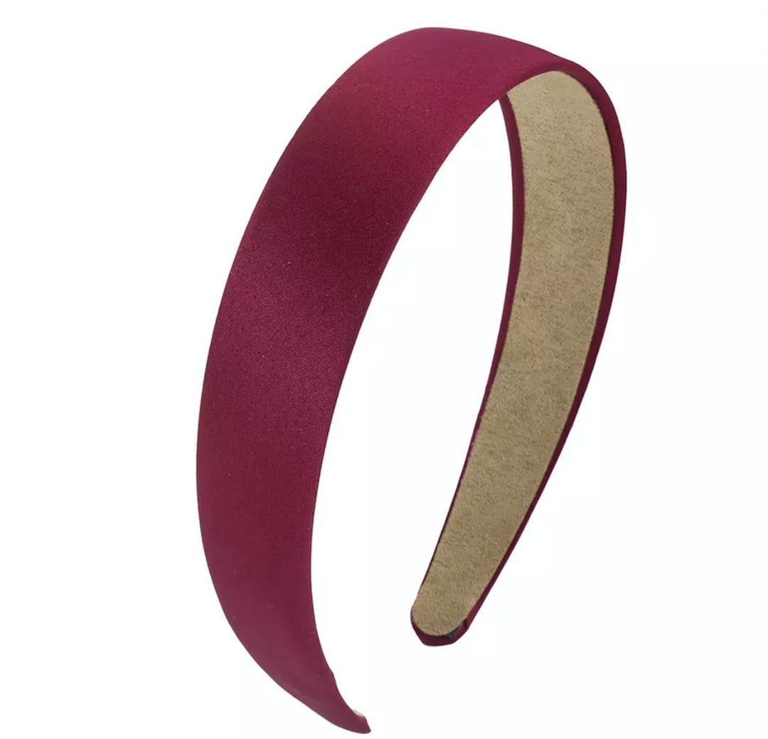 WS - Headband Satin -2.5cm Wine 744109225949