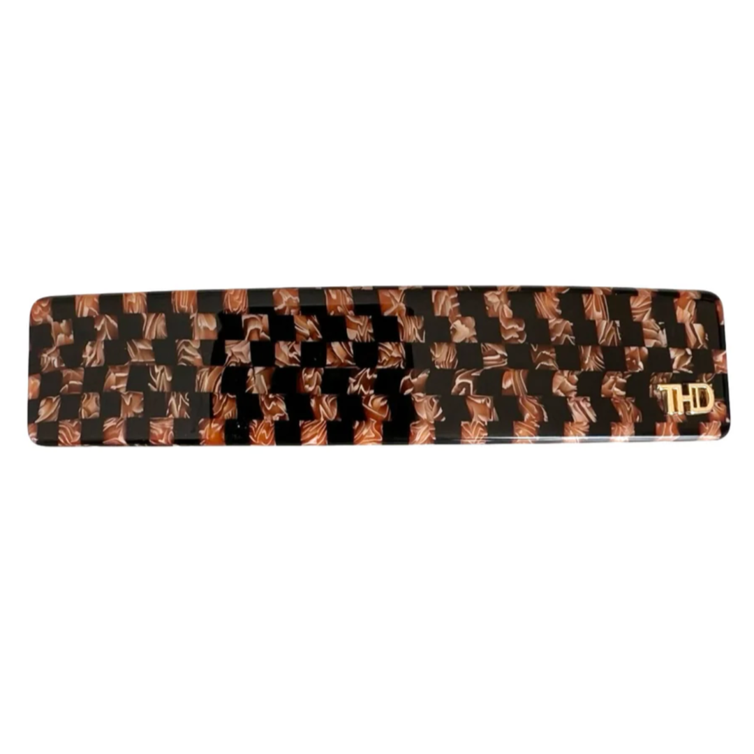 WS Acetate Barette Check - Copper - Hero
