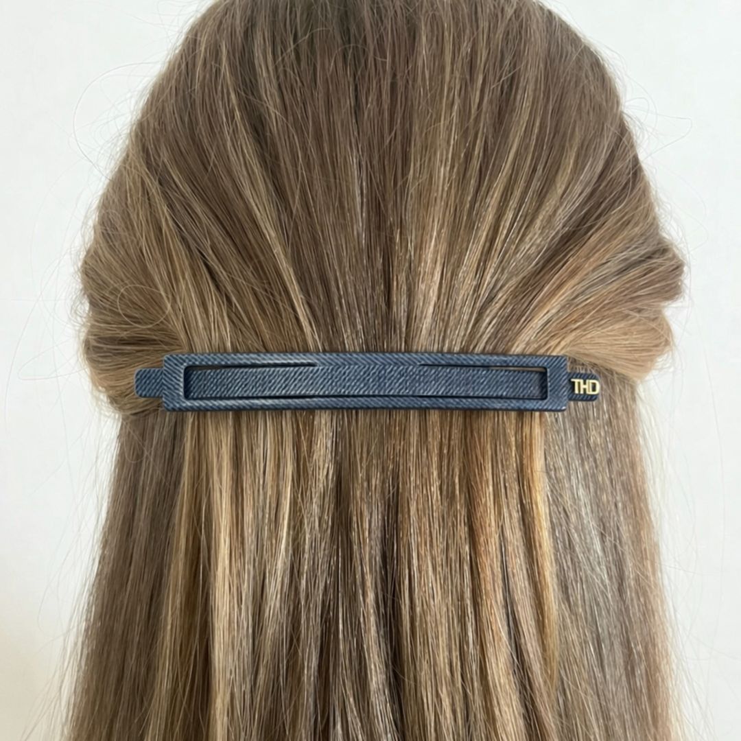 WS Cellulose Acetate Linear Barette Trim - Denim - Image 1