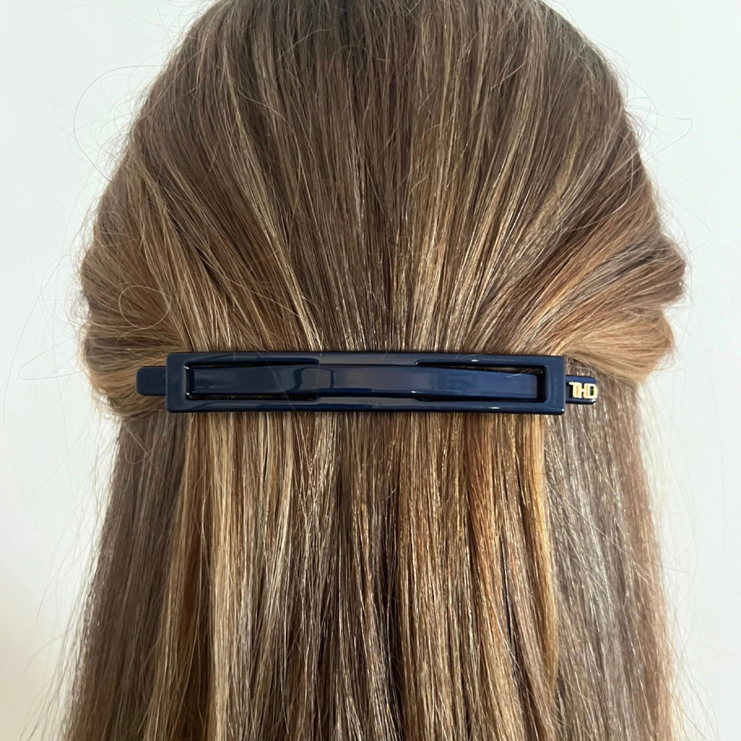 WS Cellulose Acetate Linear Barette Trim - Navy - Image 1