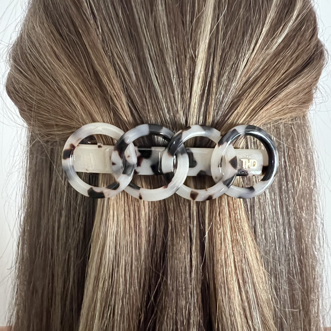 WS Acetate Rings Barette Tortoise - Light Tortoise - Image 1