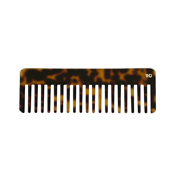WS Acetate Detangle Comb - Dark Tortoise