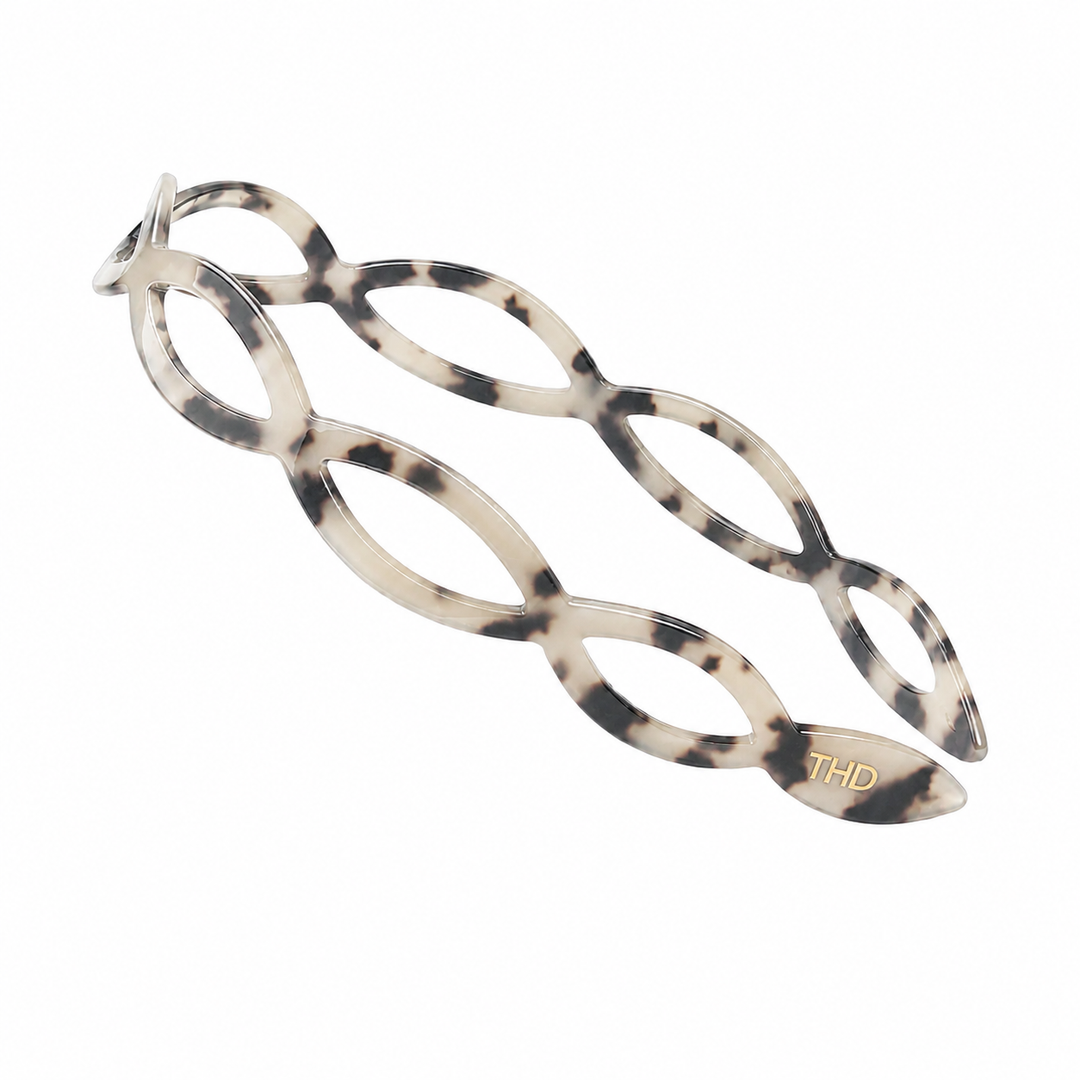 WS Cellulose Acetate Ellipse Headband - Light Tortoise - Hero