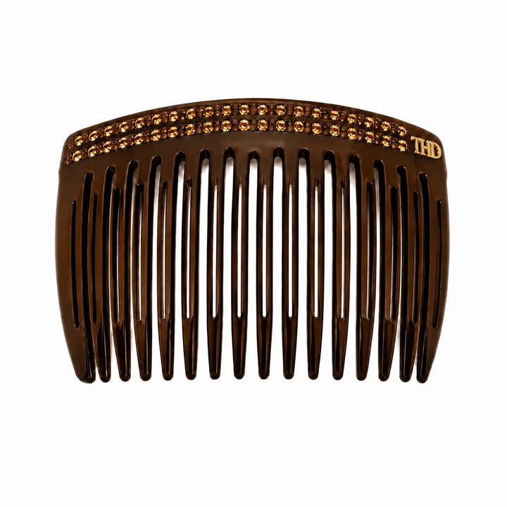 Acetate Haircomb with Crystals