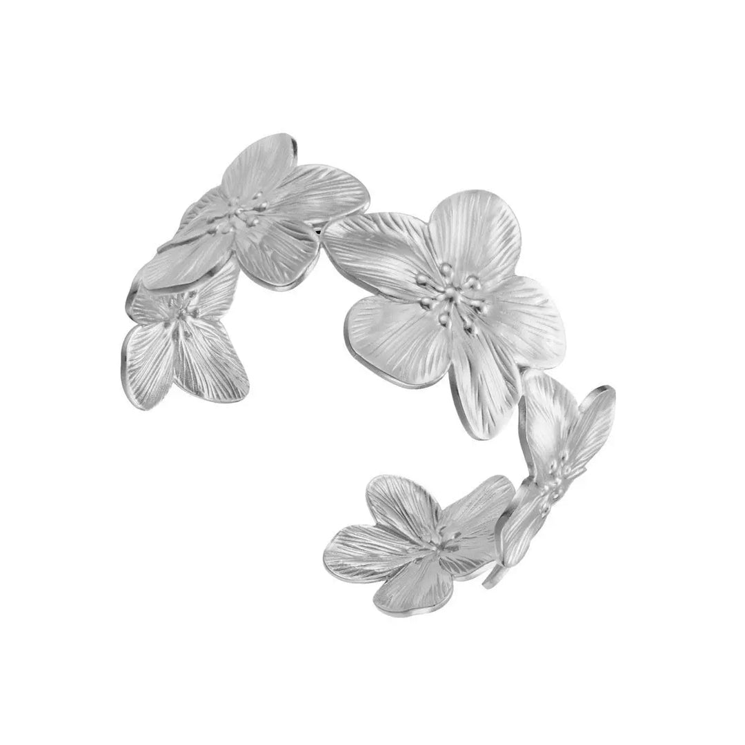 Hibiscus Silver Bracelet Tania Hird Designs
