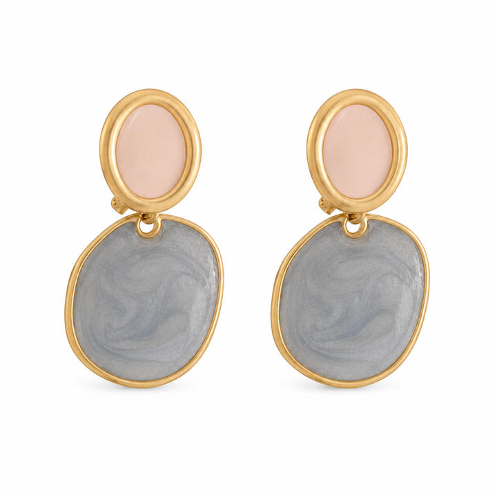 WS Elsie Drop Earrings - Pink & Blue
