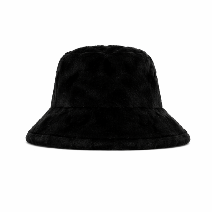WS Hat - Faux Fur Bucket - Black - Hero