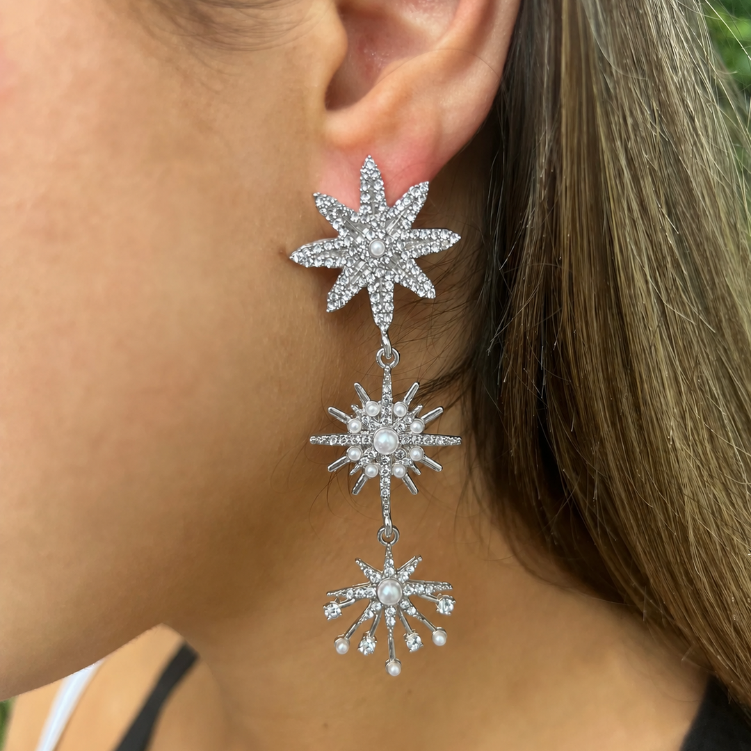 WS Fireworks Earrings - Silver - Image 1