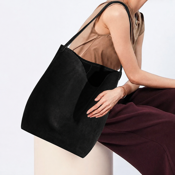 WS Lyon Cowhide Oversized Hobo - Black - Image 1