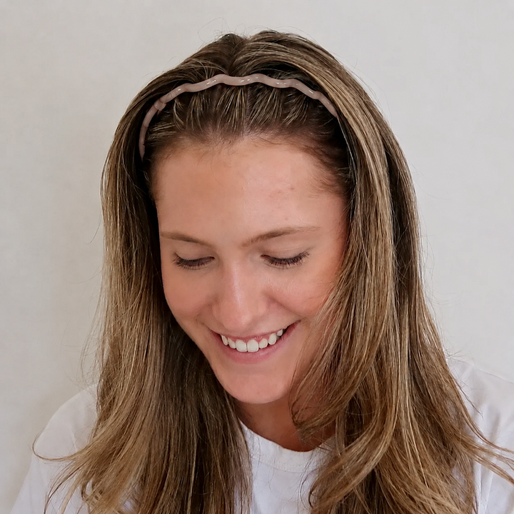 WS Cellulose Acetate Ondine Headband - Crystal Rose - Image 1