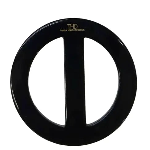 WS Acetate Scarf Ring -  Black Tania Hird Designs