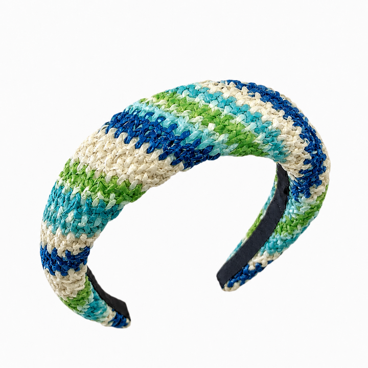 WS Straw Alice Headband - Ocean Hues - Hero