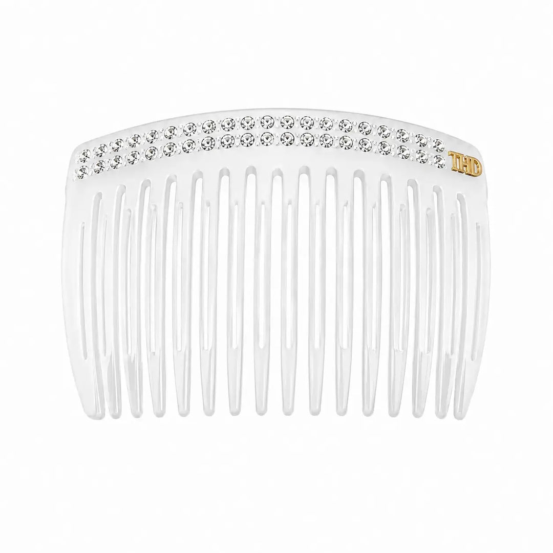 Acetate Haircomb with Crystals