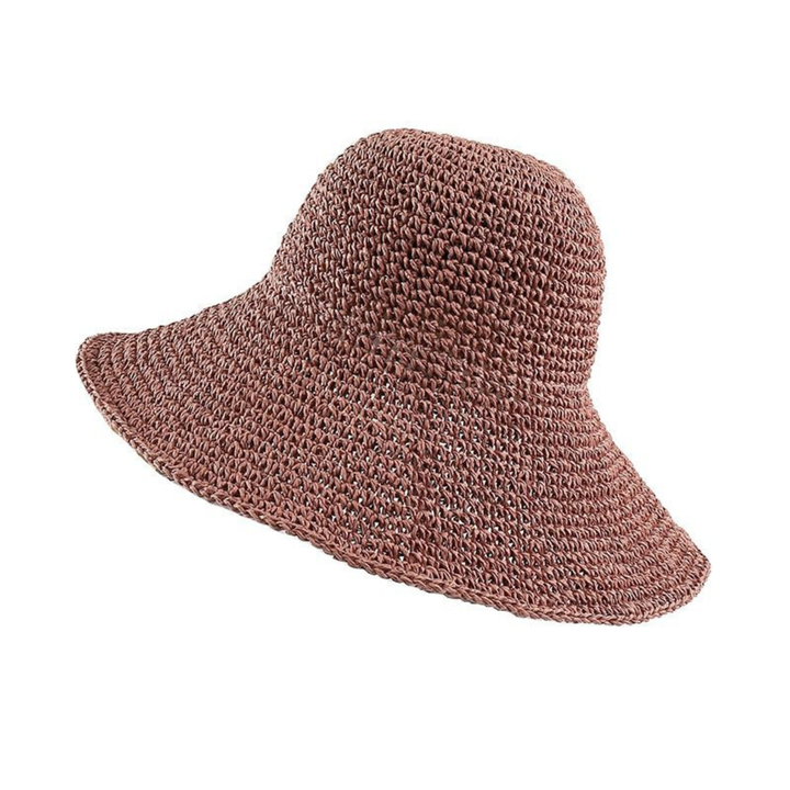 WS Woven Foldable Sun Hat - Pink - Hero