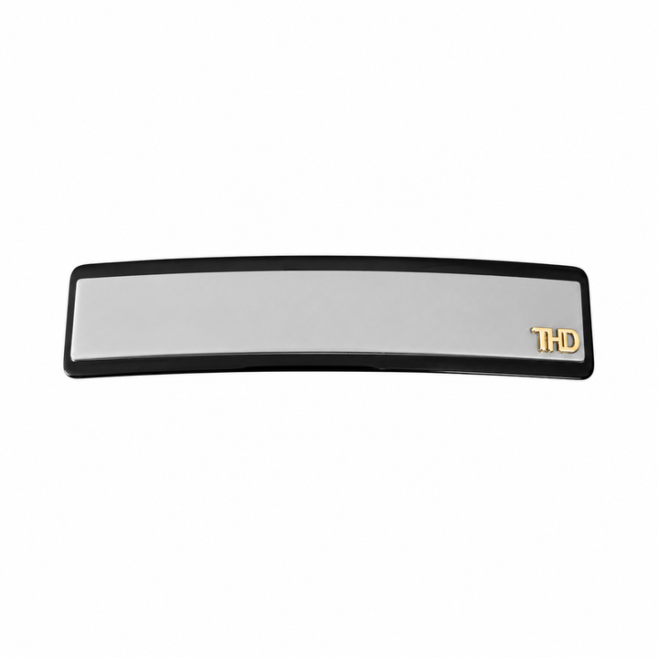 WS Acetate Barette Two Tone - French Grey - Hero
